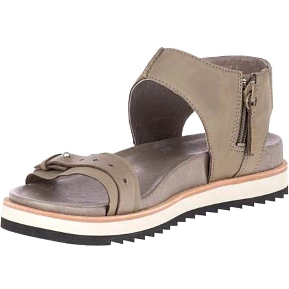 Merrell Juno Mid Zip Nubuck Leather Sandals Taupe Women's 8